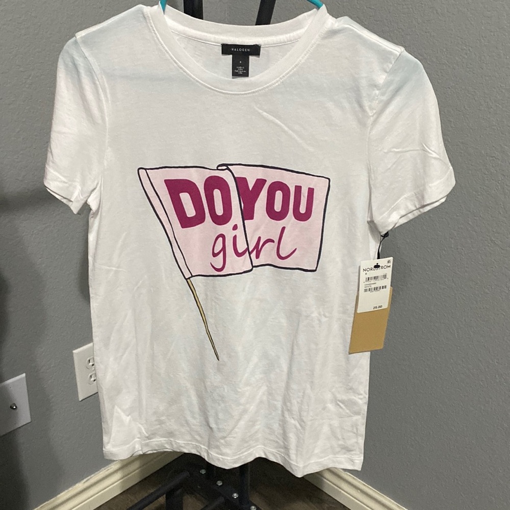 Halogen “Do You Girl” super soft t-shirt - white/small